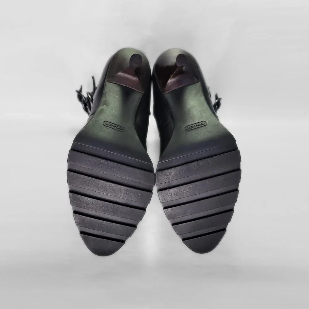 Coach Thelma Stiletto Black Mid-Calf Leather Boot Sz 10 - Picture 11 of 15